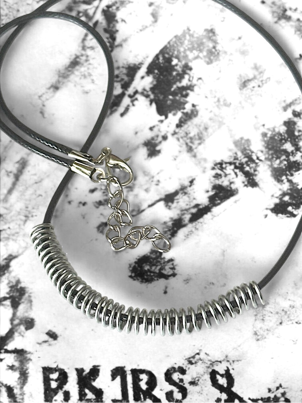 5 For $25💫Alternative Long Silver Coil Pendant Necklace